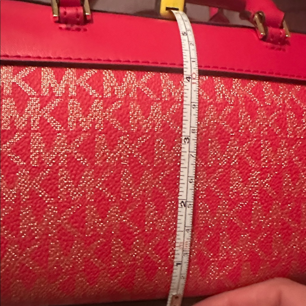Michael Kors Red Mini Crossbody Bag with Leather Accents - Picture 9 of 10